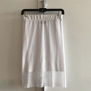 Sporty mesh white summer skirt